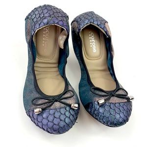 NWOT Cocorose Mermaid Foldable Flats size 38/8